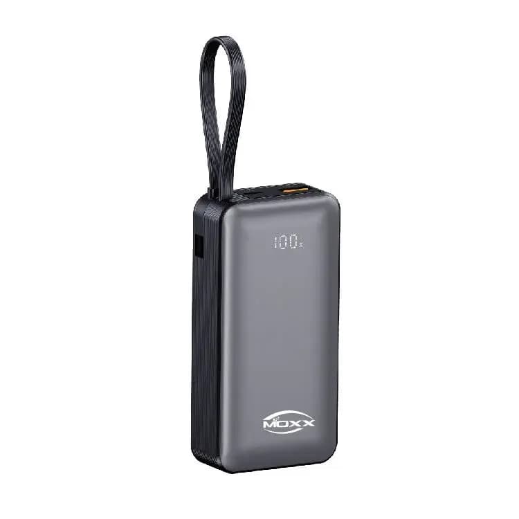 MOXX 10000mAh 22.5w Fast Charging Power Bank Build In Type C and Lightning Cable