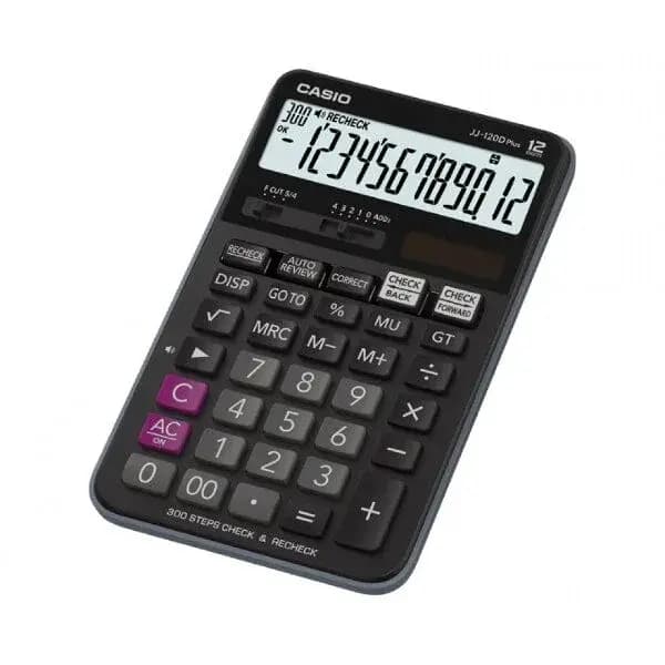 Original Casio 12 digits Compact Desk Type Calculator (JJ-120D Plus)