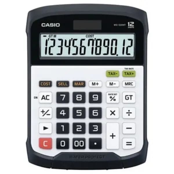 Original Casio 12 Digits Dust Proof And Durable Calculator (WD-320MT)