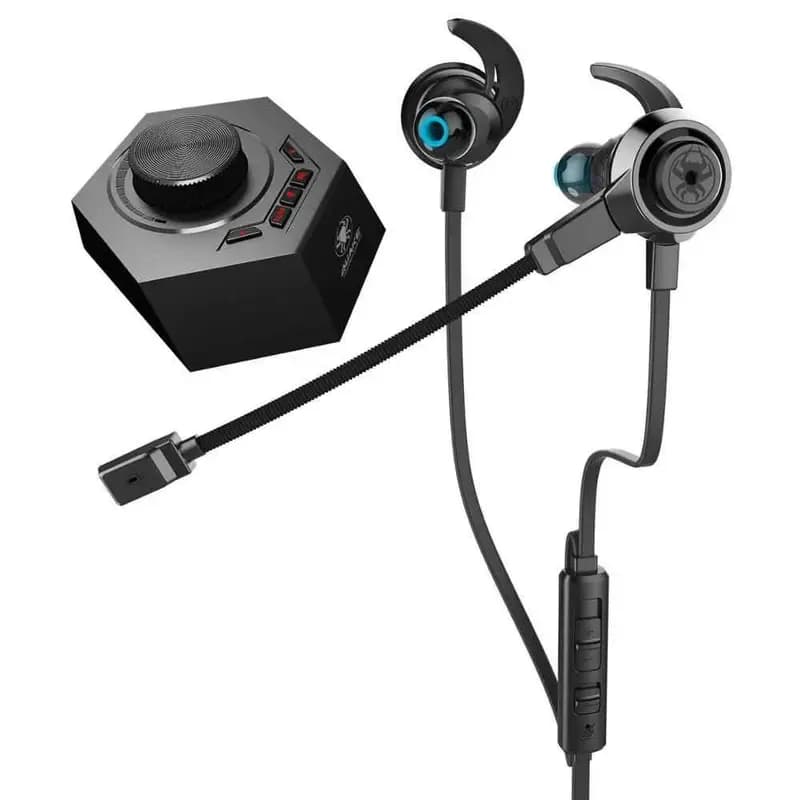 PLEXTONE G50 3.5mm Wired DSP Sound Processor Noise Cancelling Dual Mic Gaming Headphone ? Black