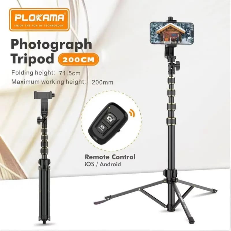 Plokama PK-998 Height Adjustable Tripod & Selfie Stick