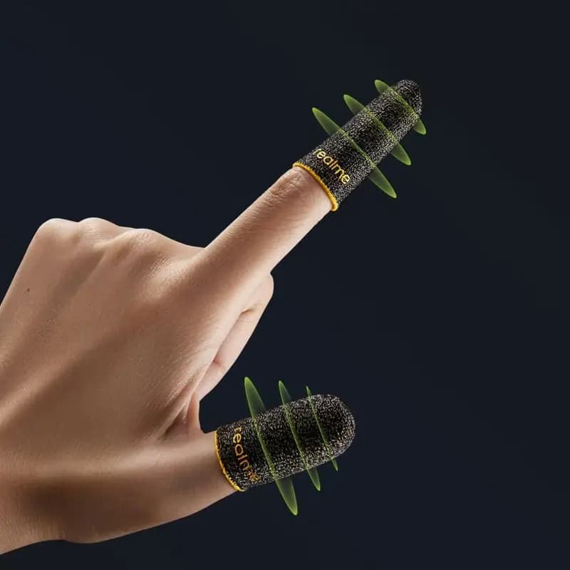 Realme Mobile Game Finger Sleeves Gaming Accessory Kit (Mottled Black, For Android, iOS)