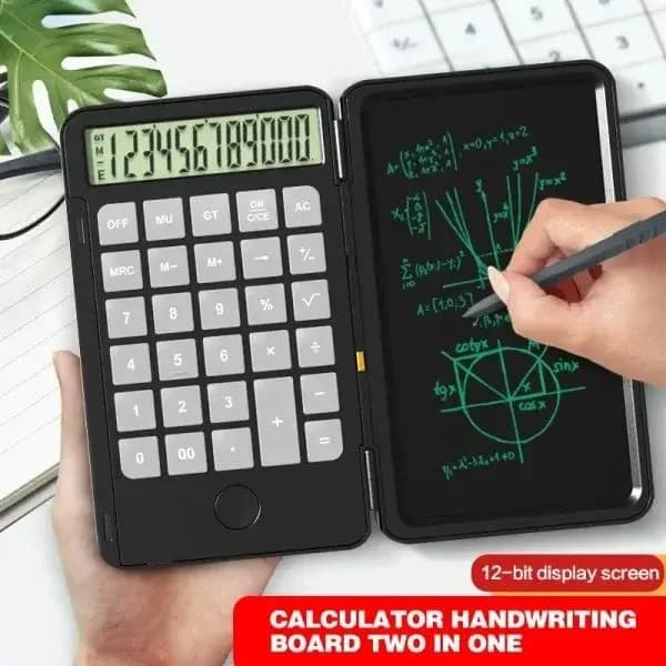 Rechargeable Desktop Calculator With Writing Tablet And Touch Pen