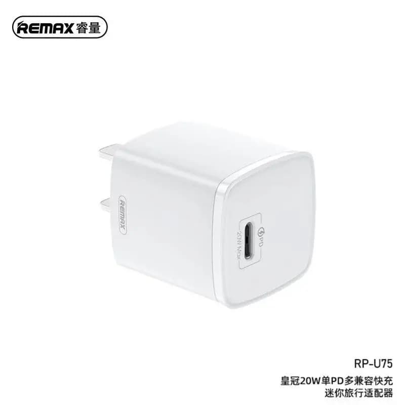 Remax Crown Mini RP-U75 EU 20W Single PD Multi Compatible Fast Charger