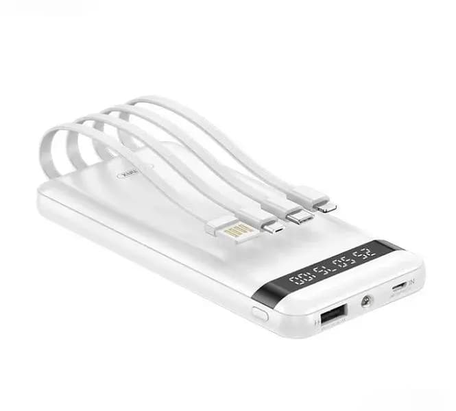 Remax RPP-222 10000mAh Attached 4-in-1 Charging Cable Power Bank