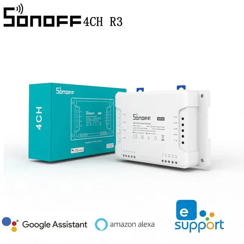 Sonoff 4 Channel R3 (Rev 3) Wireless WiFi Smart Switch (10A, 2200 W)