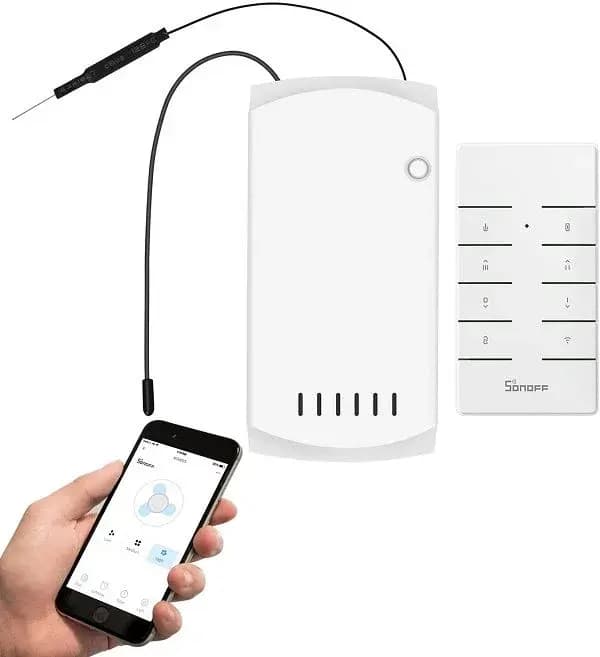 SONOFF iFan04-H WiFi Ceiling Fan Light Controller, APP Control & Remote Control, Compatible with Alexa & Google Home Assistant, No Hub Required (2.4G WiFi)