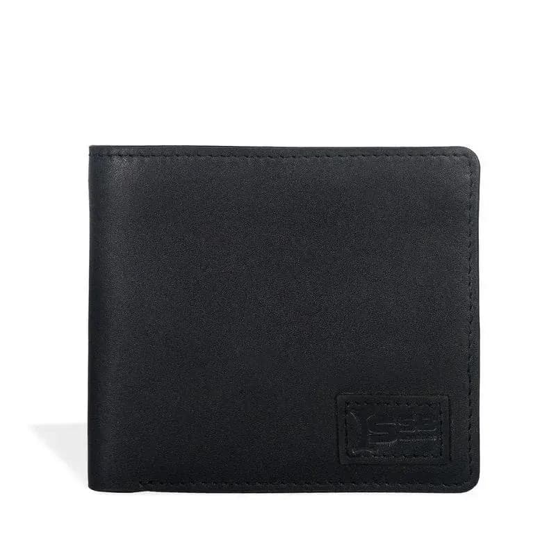 SSB-W53 SSB Curvy Bi-Fold Premium Leather Wallet Black