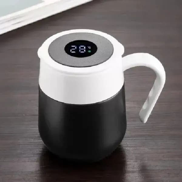 Temperature Display Coffee Mug With Handle ? Black Color