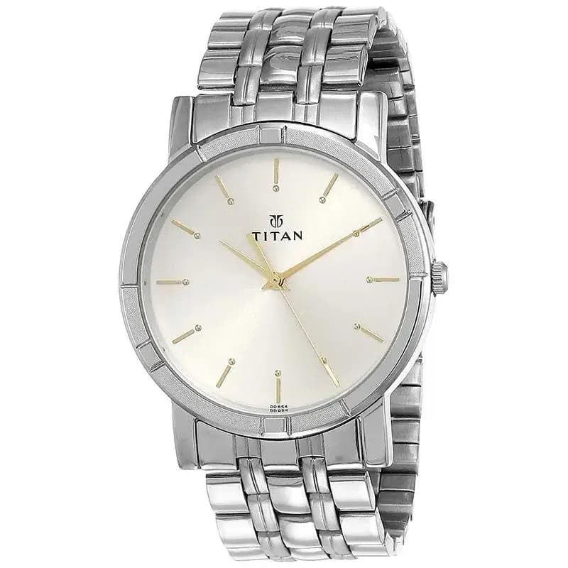 Titan Karishma Analog Stainless Steel Strap Watch for Men- 1639SM01