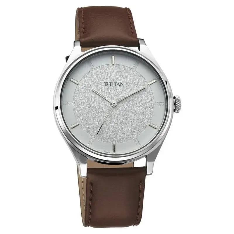 Titan Men's Classic Watch Gradient Dial with Leather Strap (NS1802SL13)