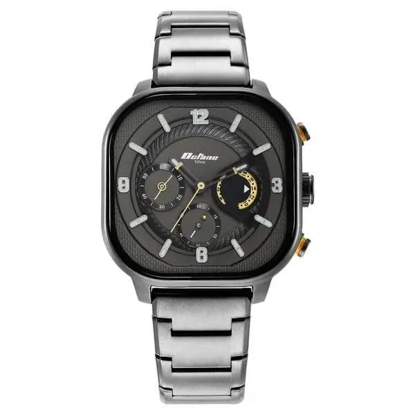 Titan Octane Aerobatics Anthracite Dial Chronograph Stainless Steel Strap watch for Men (NS1856QM01)