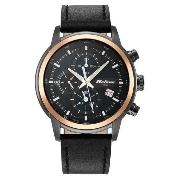 Titan Octane Black Dial Chronograph Watch for Men (NS90086KL03)