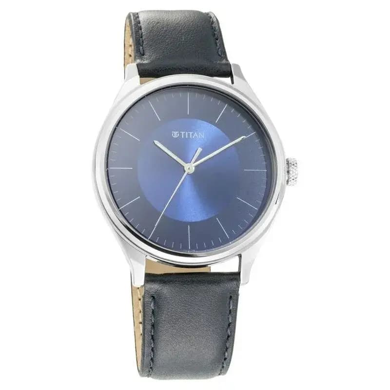 Titan Workwear NP1802SL06 Men's Urban Edge Lustrous Blue Dial Leather Watch
