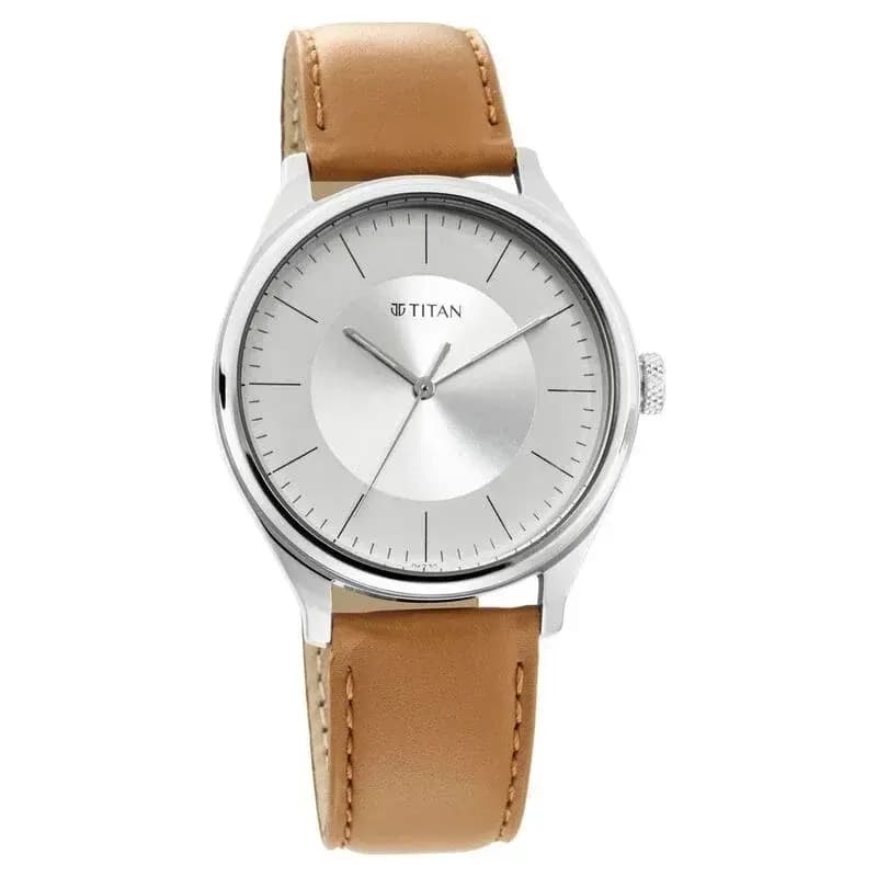 Titan Workwear NP1802SL07 Men's Urban Edge Lustrous White Dial Leather Watch