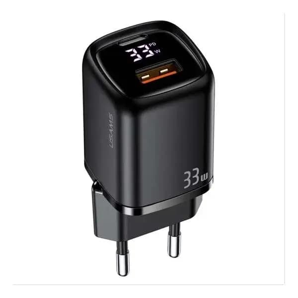 USAMS US-CC152 T46 33W PD+QC Digital Display Fast Charger (EU)