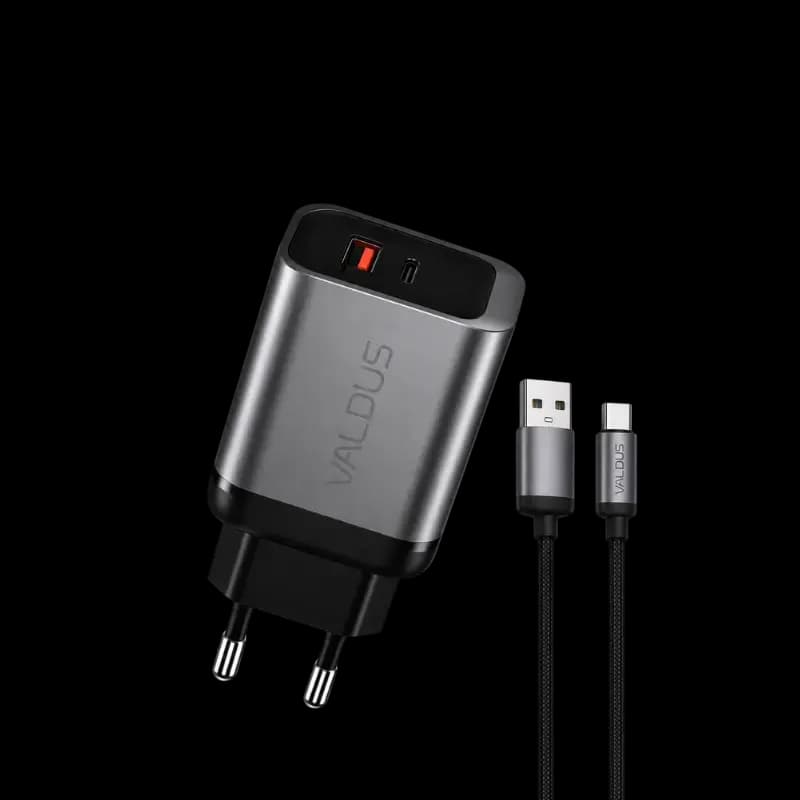 Valdus VL 20U 33W Fast Charger with USB-A to Type-C Cable