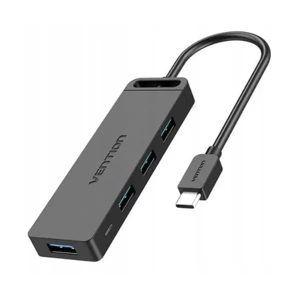 Vention CHLBB- SCB 4-Port USB 3.0 Hub With Power Supply 0.5M – Black