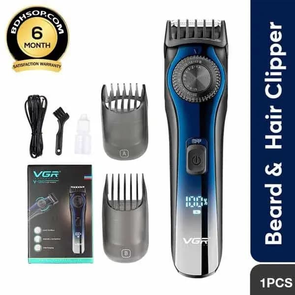 VGR V-080 2 In 1 Hair Clipper Beard Trimmer Rechargeable Men's Groomer Kit