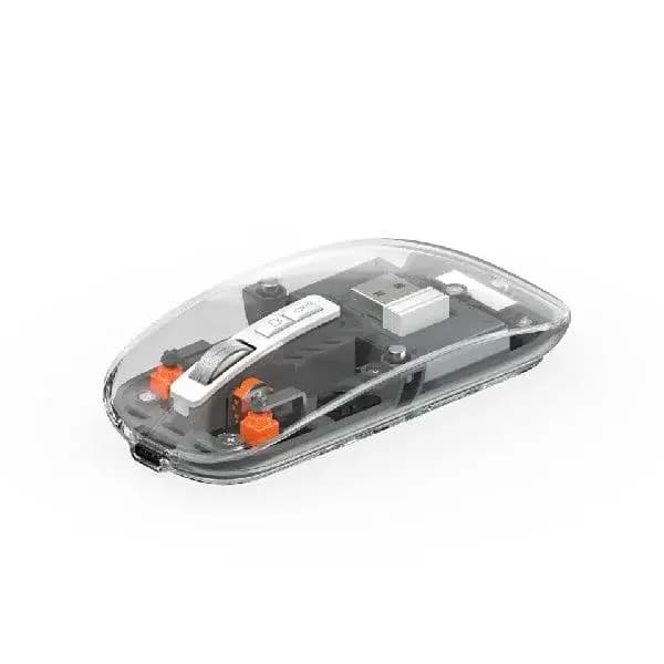 WIWU Crystal Transparent Wireless Mouse 2.4G- Grey Color