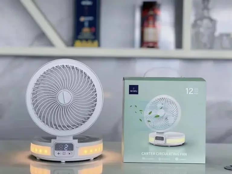 WiWU FS05 Carter Circulating Fan Foldable Rechargeable 4000mAh Battery
