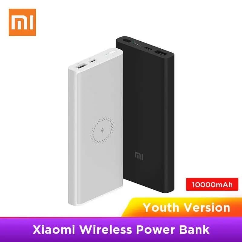 Xiaomi Wireless Mi 10 W Essential 10000 mAh Power Bank USB Type C Black Youth Edition