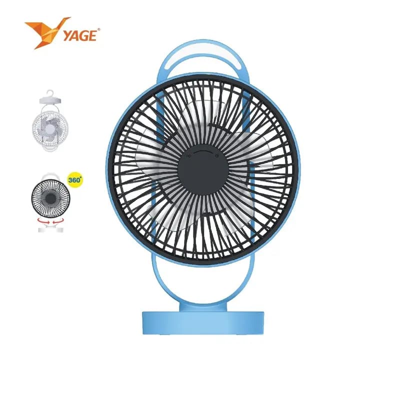 Yage YG-7999 Flip Over Rechargeable Fan-White Color