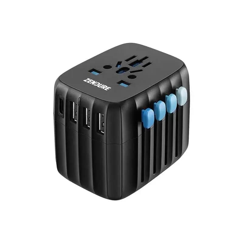Zendure Passport GO 30Watt Universal Global Travel Adapter With with Auto-Resetting Fuse