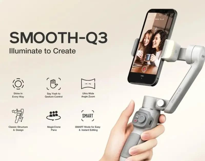 Zhiyun Smooth Q3 3-Axis Gimbal Stabilizer For Smartphone