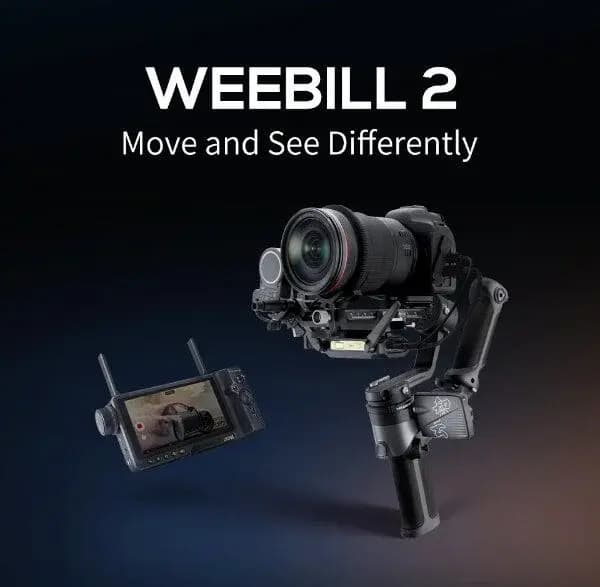 Zhiyun Weebill 2 3-Axis Gimbal Stabilizer With Rotating Touchscreen For DSLR and Mirrorless Camera