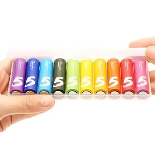 ZMI ZI5 Rainbow Alkaline AA Disposable Battery for Flashlight Tools 10PCS (Xiaomi Ecosystem Product)
